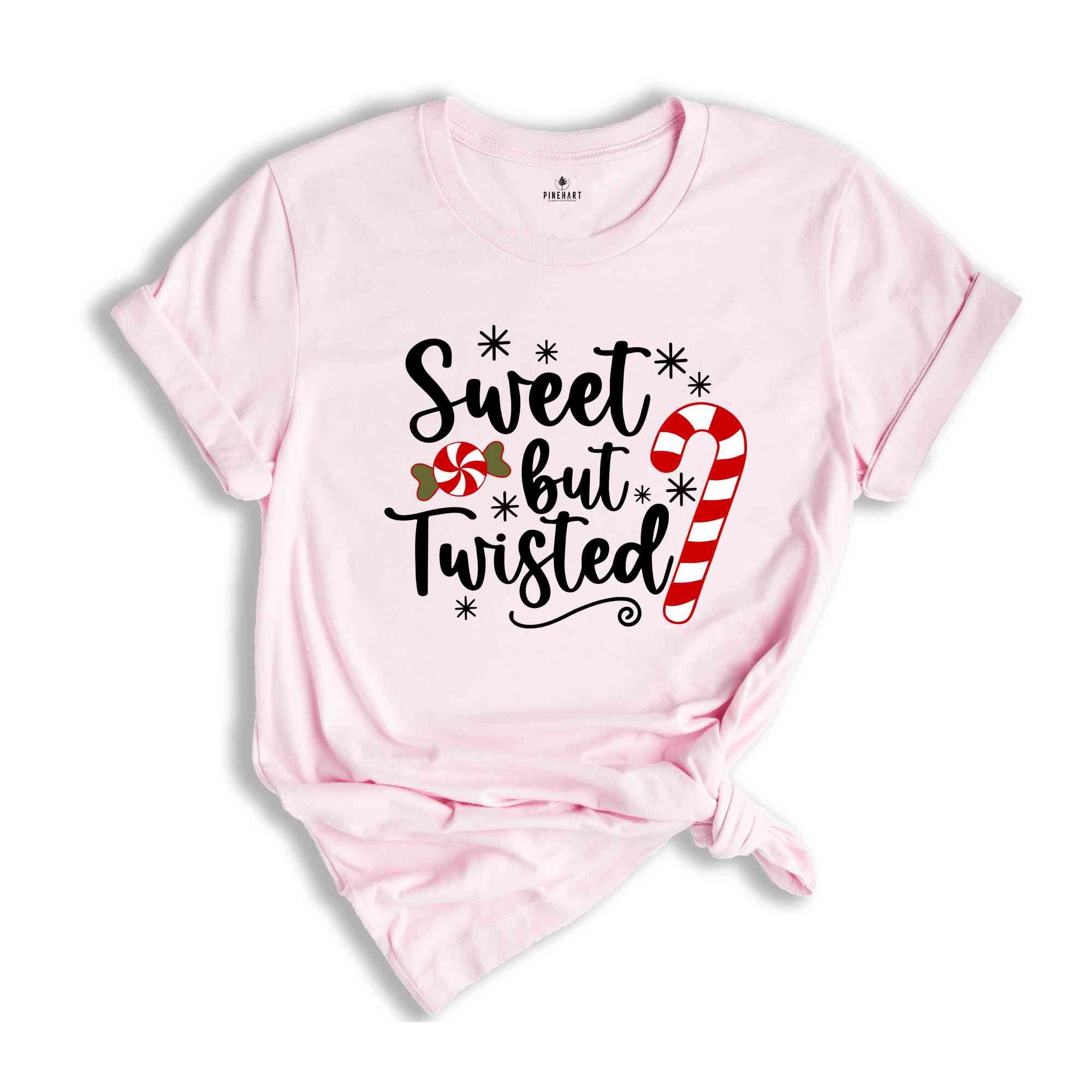 Sweet But Twisted Candy Cane Shirt, Christmas Gift, Winter Costume, Holiday Tee, 2024 Christmas T-Shirt, Christmas Outfit