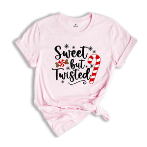 Sweet But Twisted Candy Cane Shirt, Christmas Gift, Winter Costume, Holiday Tee, 2024 Christmas T-Shirt, Christmas Outfit