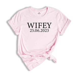 Wifey Shirt, Hubby Shirt, Wifey And Hubby Matching Shirt, Custom Date Shirt, Anniversary Shirt, Valentine's Matching Shirts