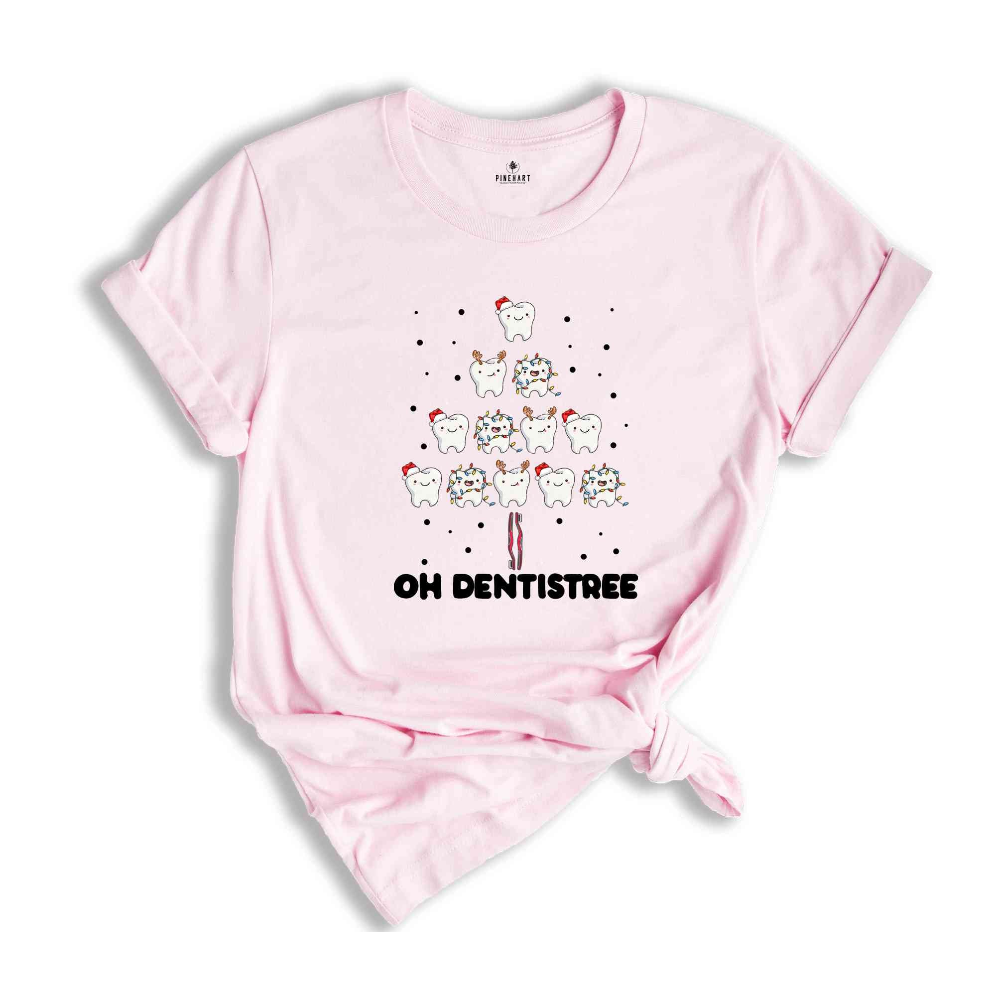 Christmas Tooth Dentist Tree Shirt, Santa Claus Dental Gift, Tooth Fairy Gift, Funny Tooth T-Shirt, Dental Assistant Gift