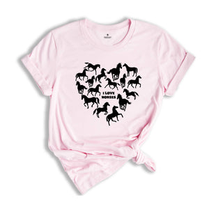 Horse Owner Shirt, Horse Heart Shirt, Horse Lover Tee, Horses T-Shirt, Horse Lover Gift, Horse Shirt, Equestrian Tee, Horse Girl Tshirt