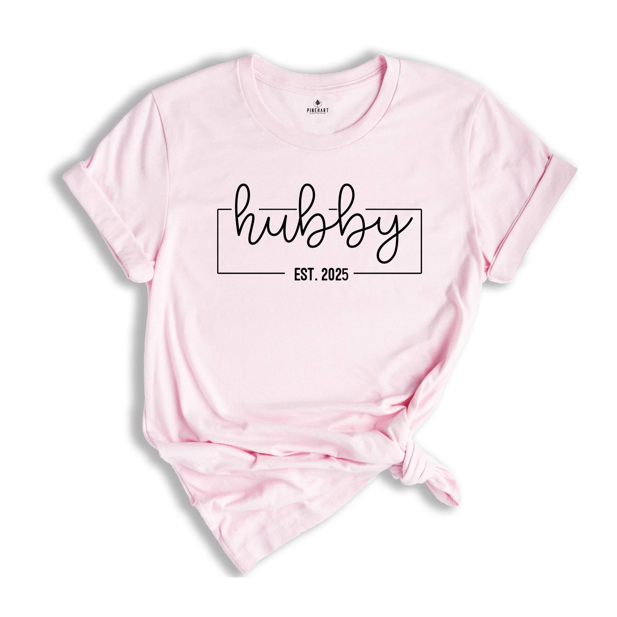 Wifey Hubby Est 2025 Shirt, Honeymoon Shirts, Newly Engaged Shirt, Couple Matching Shirt, Hubby Wifey Est 2025, Newly Wed Shirt