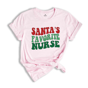 Santa’s Favorite Nurse Shirt, Christmas nurse tee, holiday nurse shirt, Nurse Shirt, Nurse Holiday Gift, Cute Santa Shirt, Retro Santa Shirt