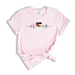 Free Palestine Shirt, Palestine Tee, Support Palestine, Equality Shirt, Palestine Heart Rate Tee, Save Palestine, Save Gaza, Palestine Flag