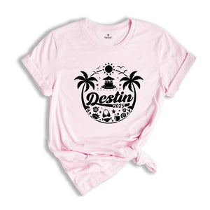 Destin Beach Shirt, Family Vacation Tee, 2025 Florida Destin Shirt, Beach Shirt, Florida Shirts, Palm Tree Tee, Girls Trip Shirt