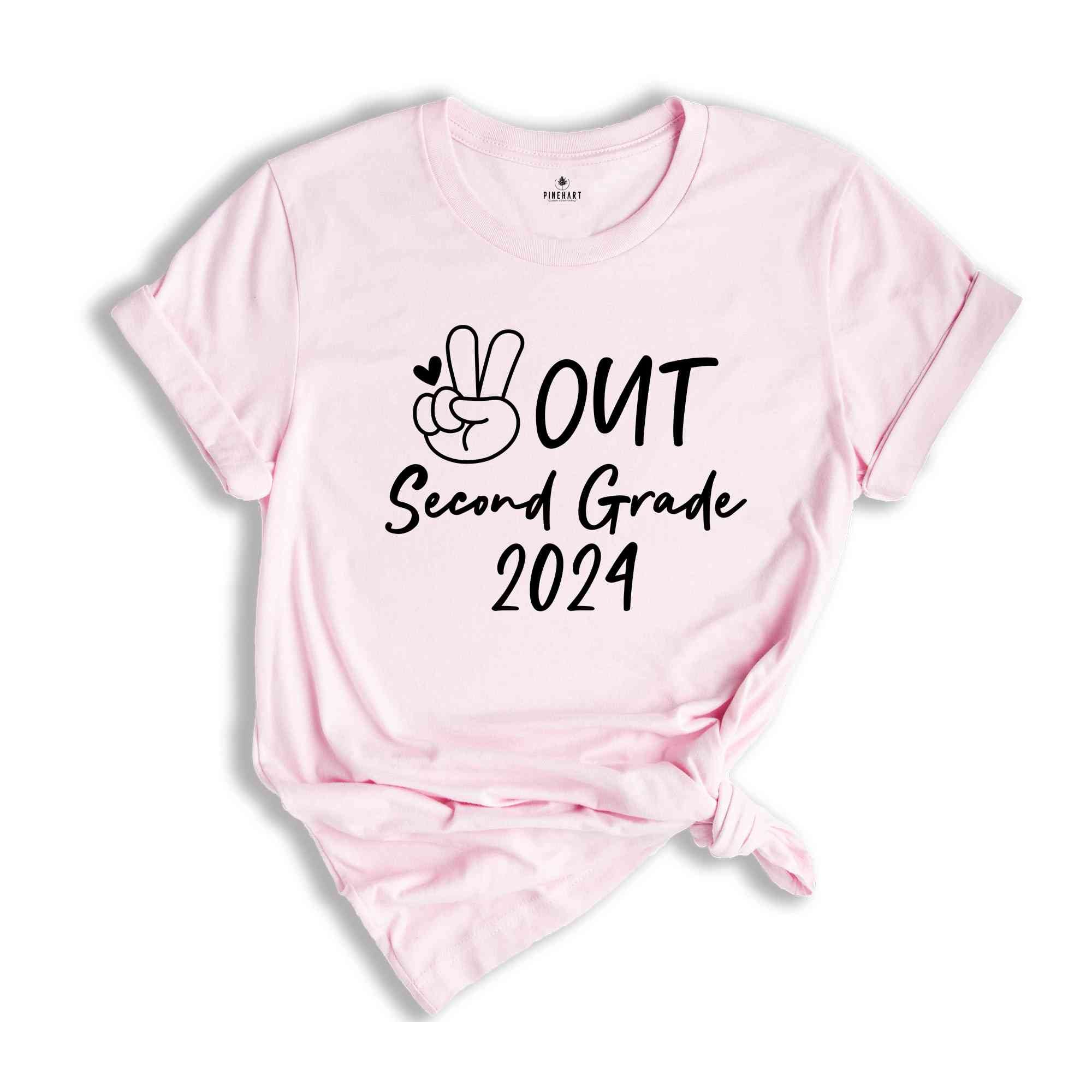 Peace Out Second Grade 2024 Shirt, End Of The School Shirt, Last Day Of School Shirt, Kids Graduation Shirt, Tie Dye Shirt, 2nd Grade Shirt