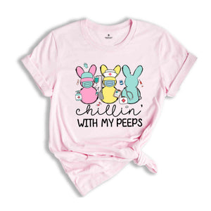 Chillin With My Peeps Easter Bunny Shirt, Easter Day Tee, Easter Day Outfit, Easter Day Gift, Bunny Lover Tshirt, Happy Easter