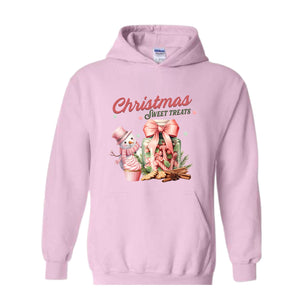 Christmas Sweat Treats Hoodie, Cute Christmas Hoodie, Christmas Gift, Christmas Party, Snowman Hoodie, Women Christmas