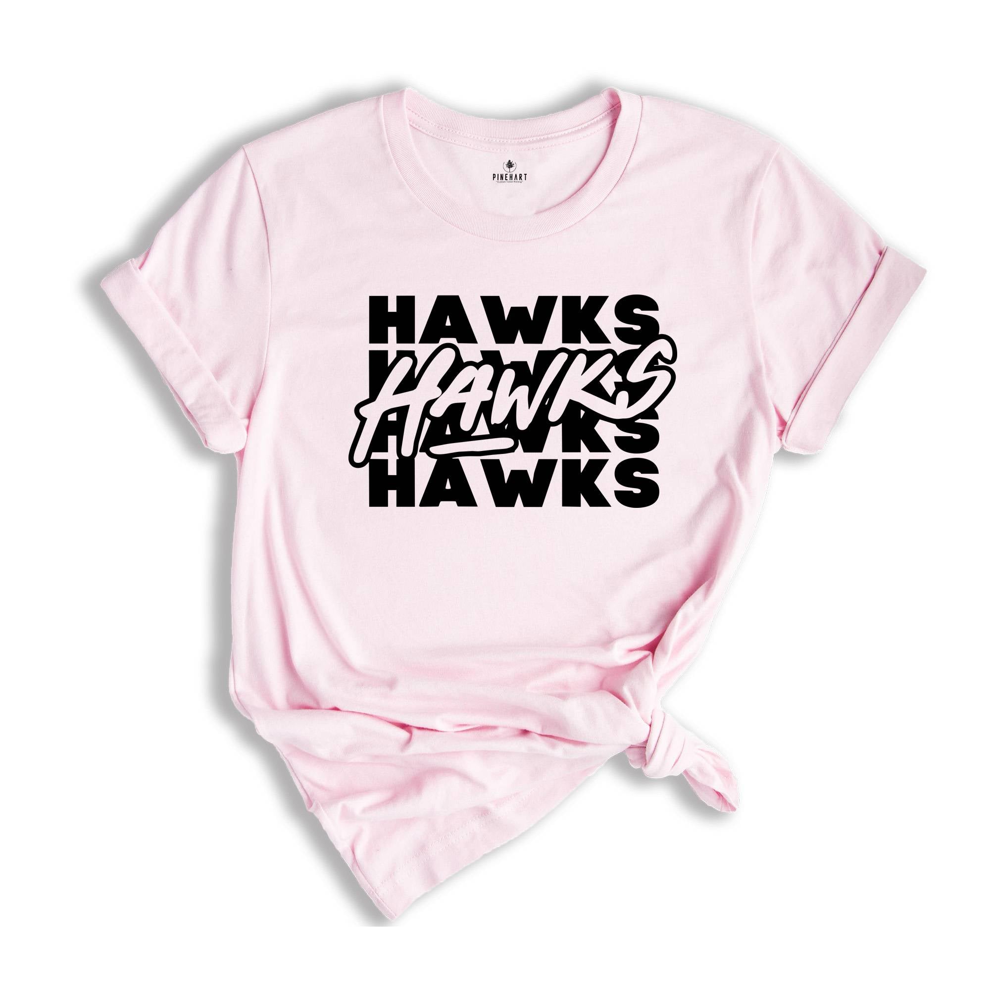 Team Mascot T-Shirt, Hawks Team Shirt, Hawks Football Tee, Hawks Fan Gift, Hawks School Gift, Hawks School Spirit, Hawks Basketball Shirt