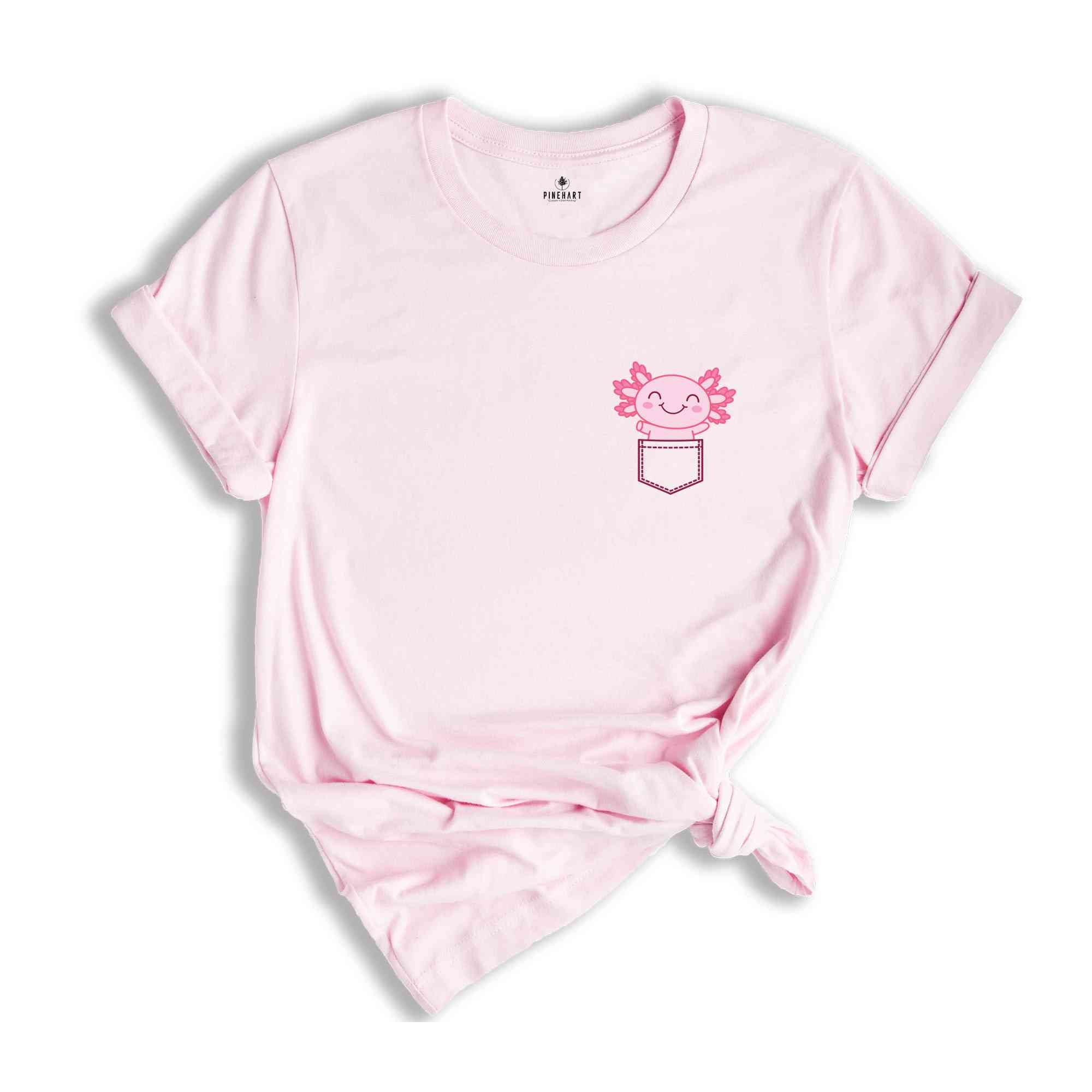 Pocket Axolotl Shirt, Axolotl Shirt, Axolotl Birthday Shirt, Axolotl Gift, Pocket Animal Shirt, Animal Lover Shirt, Cute Axolotl Shirt