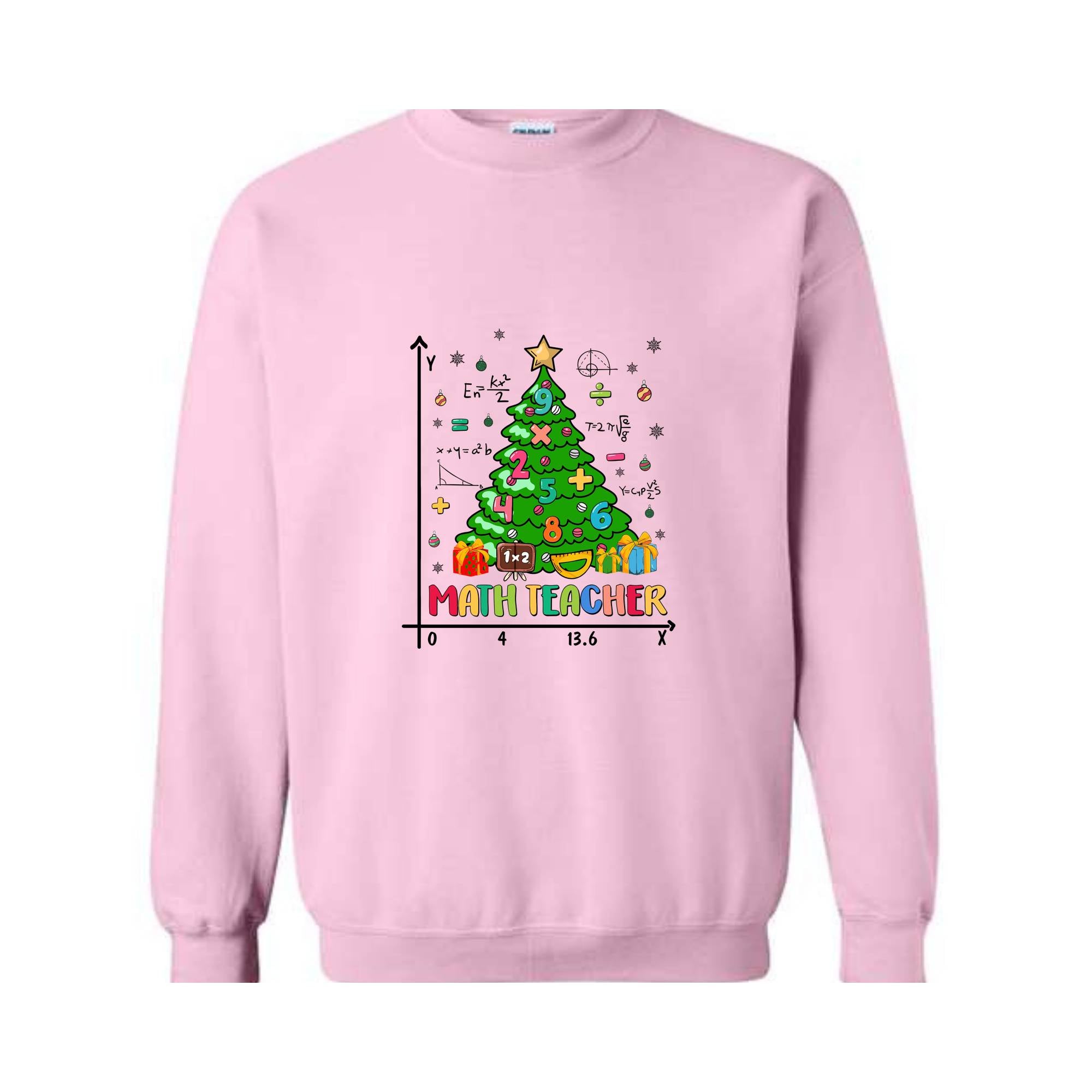 Christmas Tree Math Teacher Sweatshirt, Math Teacher Lover, Teaching Math , Mathematics Sweatshirt, Math Christmas Sweater