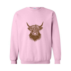 Western Highland Cow, Cow Sweatshirt, Highland Cow Shirt, Cow Shirts for Women, Cow Gifts, Highland Cow Sweatshirt, Cow Sweater