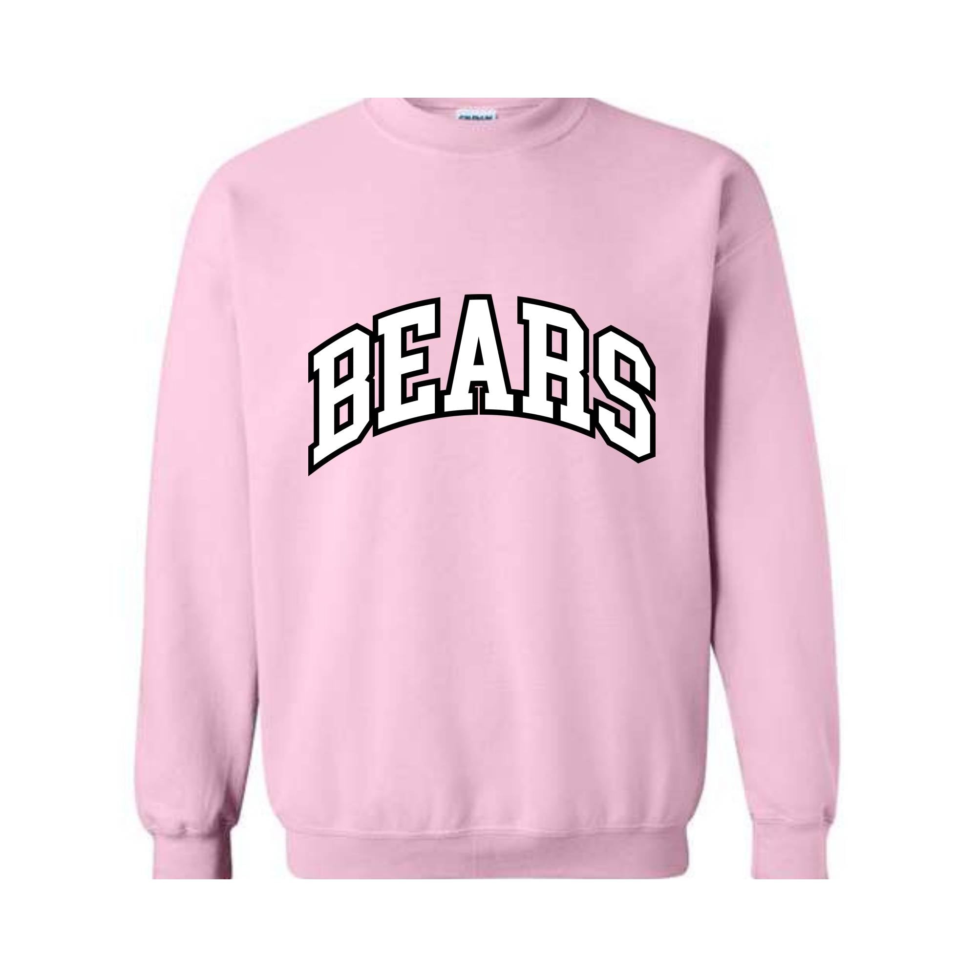 Team Mascot Sweatshirt, Bears Team Sweatshirt, Bears Team Spirit Sweatshirt, Bears Fan Tee, Bears School Sweatshirt, Bears School Spirit