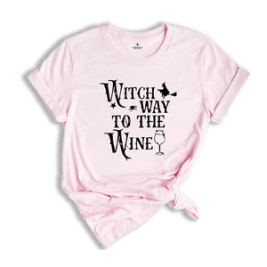 Witch Way To The Wine Shirt, Funny Halloween Shirts, Halloween Witch Shirt, Funny Wine Halloween Shirt, Halloween Sweatshirt, Wine Lover Tee