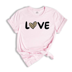 Leopard Love Shirt, Leopard Heart Shirt, Valentine's Day Shirt, Love Shirt, Hearts Shirt, Leopard Shirt, Couple Shirt, Valentine Shirt