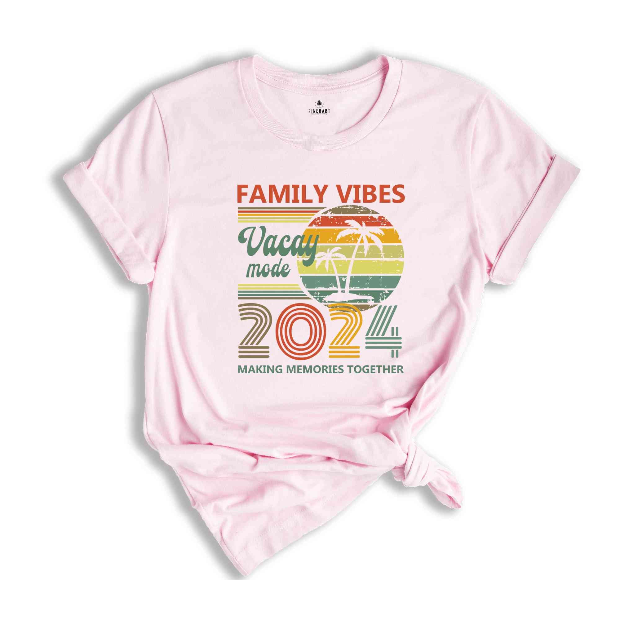 Vintage 2024 Vacation Shirt, Family Vacation T-Shirt, Vacay Mode Shirt, Matching Family Trip Shirts, Making Memories Together Shirt