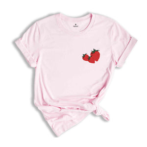 Strawberry Shirt, Fruit Shirt, Botanical Garden T-Shirt, Cottagecore Berries Shirt, Garden Lover Gift, Farmers Market Shirt