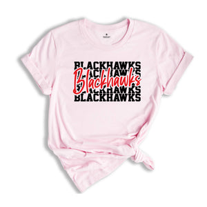 Team Mascot Shirt, Blackhawks Team Shirt, Blackhawks Team Spirit Shirt,Blackhawks Fan Shirt,Blackhawks School Shirt,Blackhawks School Spirit