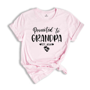 Promoted to Grandma Grandpa Est 2024 Matching Shirt, New Grandma Shirt, New Grandpa Shirt, New Grandparents Shirt, Funny Gender Reveal Shirt