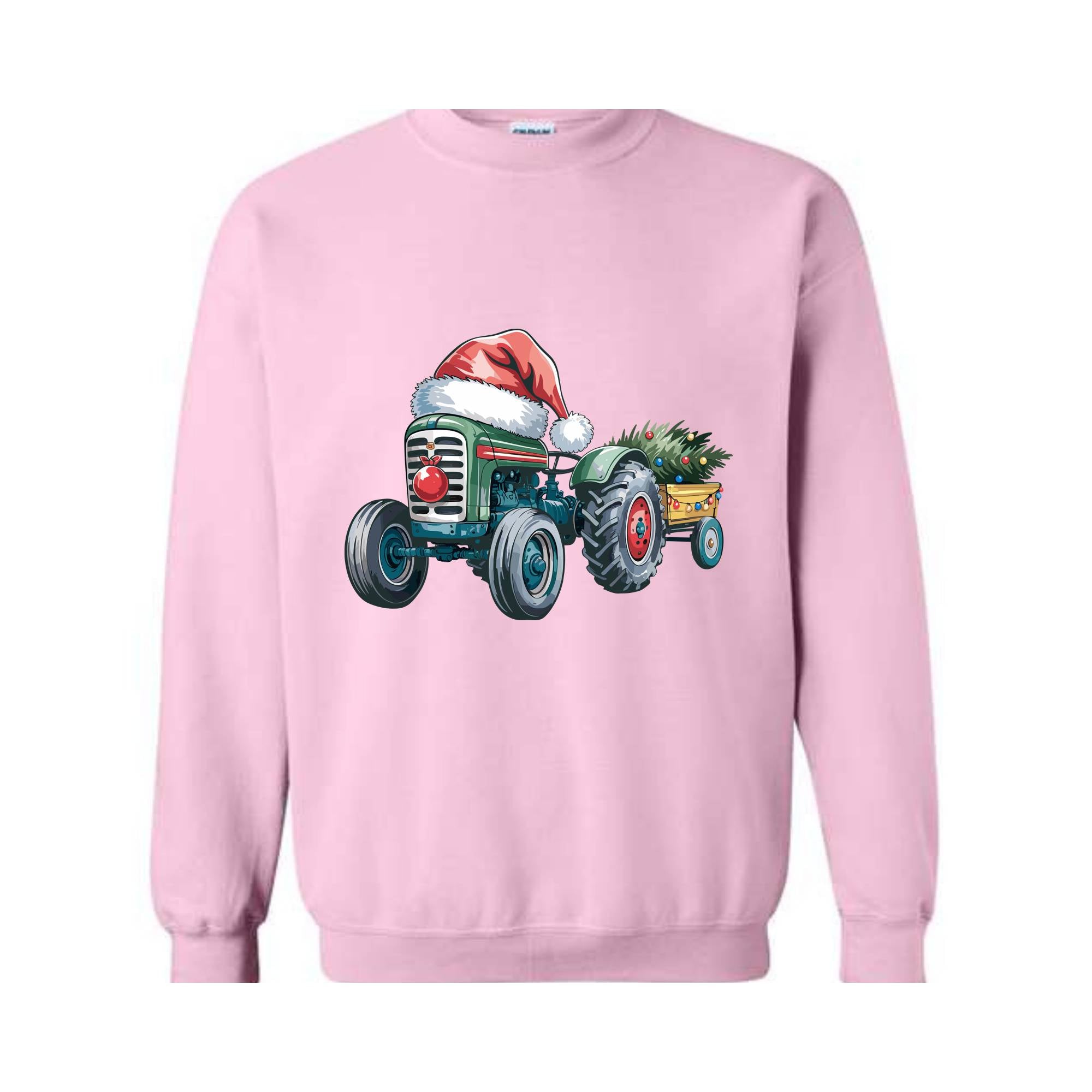 Tractor Christmas Sweatshirt, Christmas Boy Sweater, Santa Kids Shirt