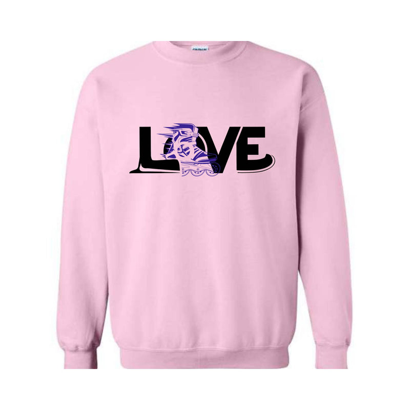 Ice Skating Sweatshirt, Love Skating Shirt, Women's Ice Skating, Trendy Ice Skater Shirt, Ice Skating Gift