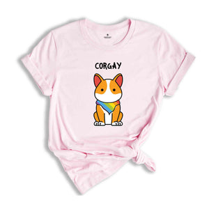 Corgay Shirt, Animal Lover Shirt, Cute LGBT Shirt, Pride Rainbow Shirt, Corgi Lover Shirt, Funny LGBT Shirt, LGBTQ Pride Shirt, Corgi Shirt