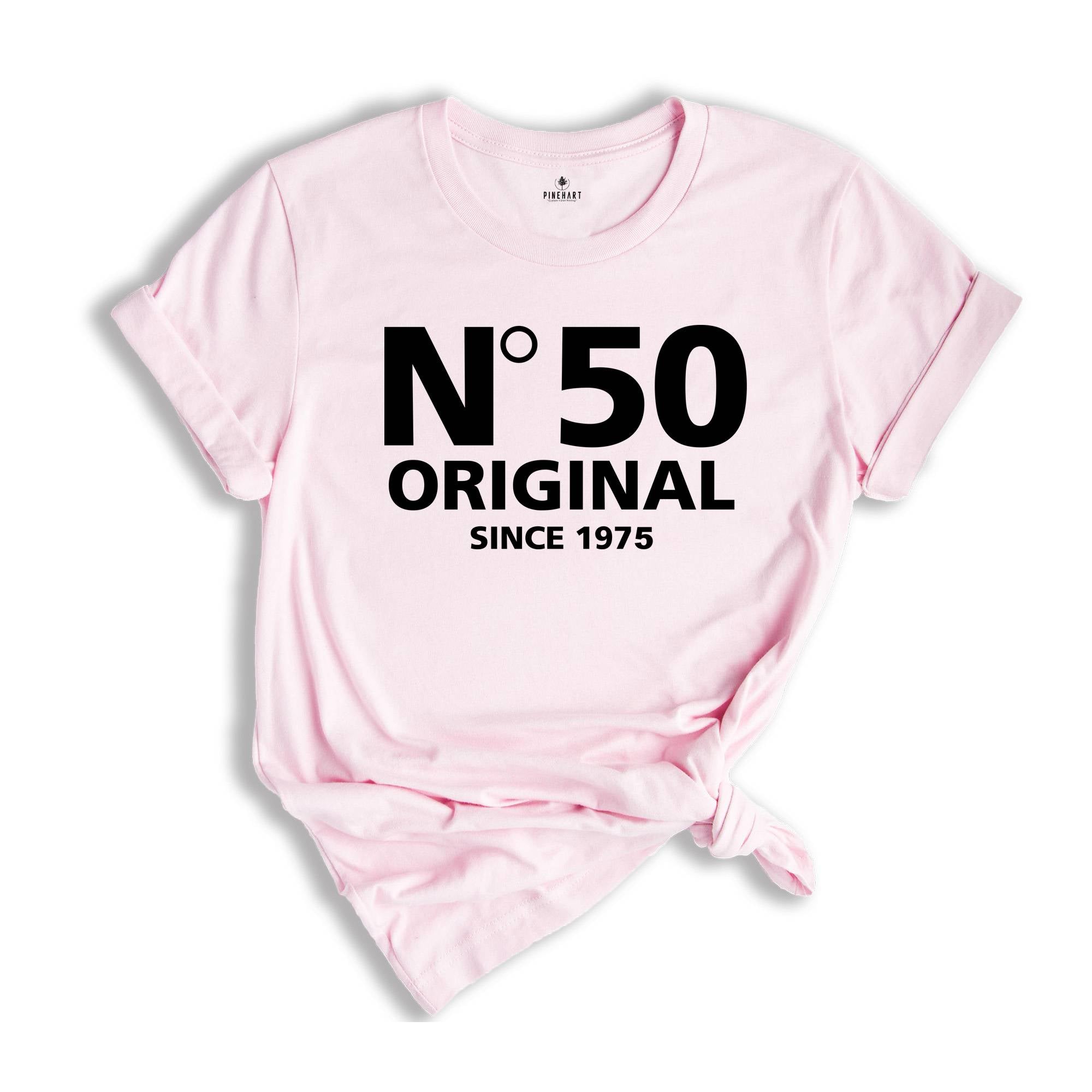 50 Original Since 1975 Shirt, 50th Birthday Shirt, Trendy Birthday Shirt, 50th Birthday Party Gift, Trendy Fiftieth Shirt, 50th Group Shirts