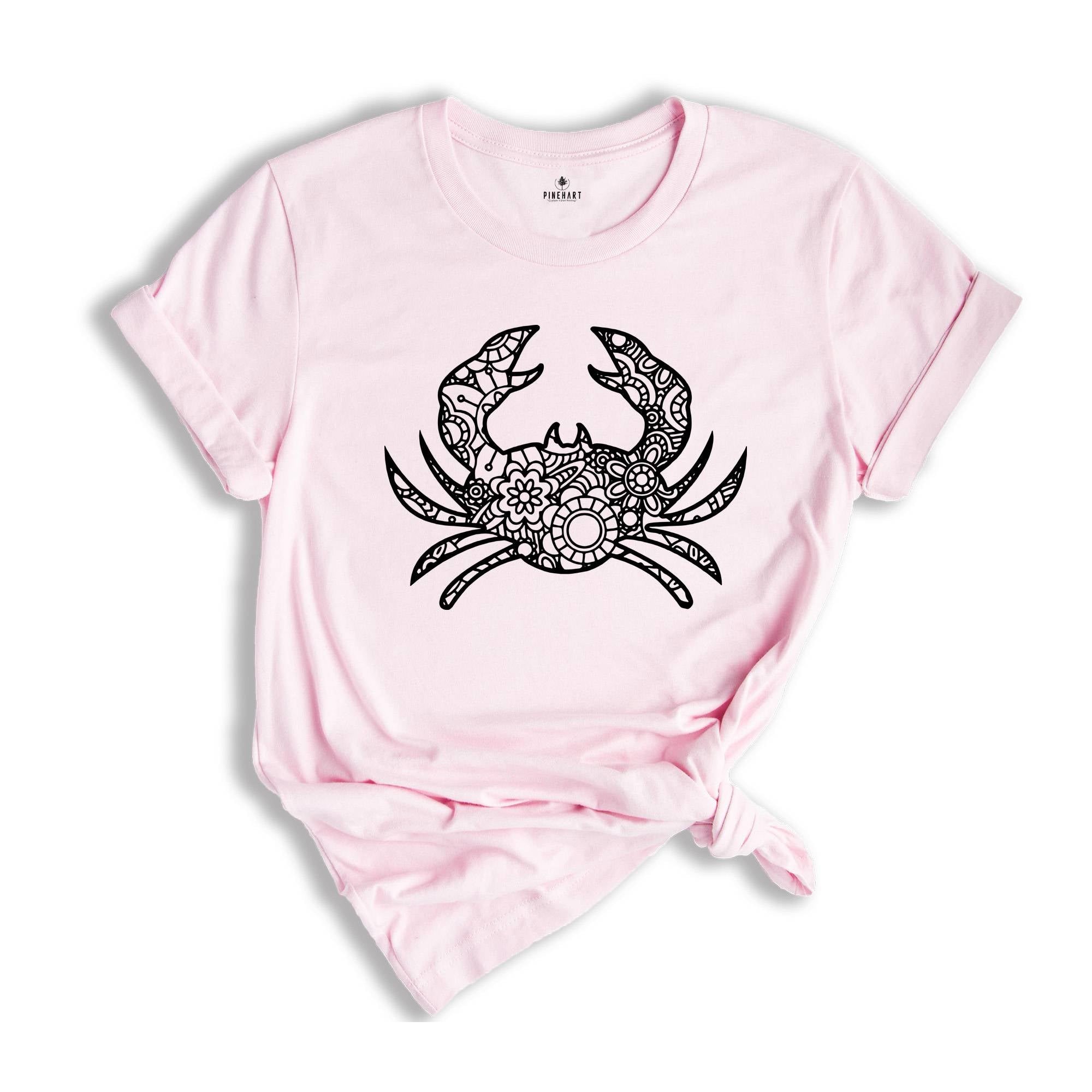 Mandala Crab Shirt, Crab Shirt, Crab Graphic Shirt, Beach Shirt, Family Beach Trip Shirt, Animal Shirts, Animal Lover Shirt, Gift For Her