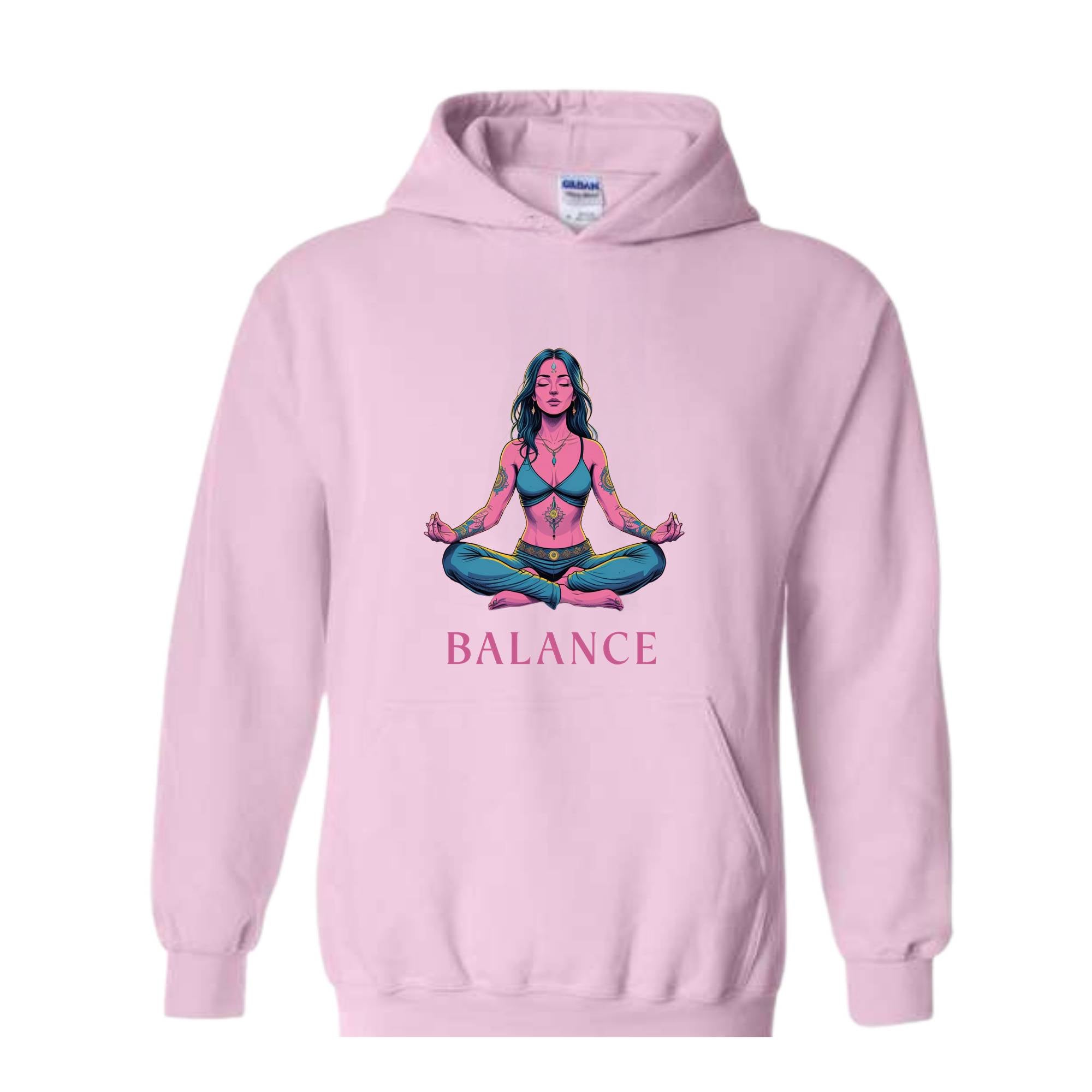 Meditation Balance Hoodie, Spiritual Hoodie, Yoga Sweatshirt, Balance Hoodie, Yoga Hoodie, Buddhist Sweatshirt, Yoga Sweatshirt