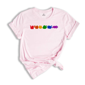 Rainbow Cat Shirt, Lesbian Shirt, Shirt For Cat Dad, Cat Lovers Shirt, Purride Gay Pride Cat T-Shirt, Pride Ally Shirt, Purride Shirt