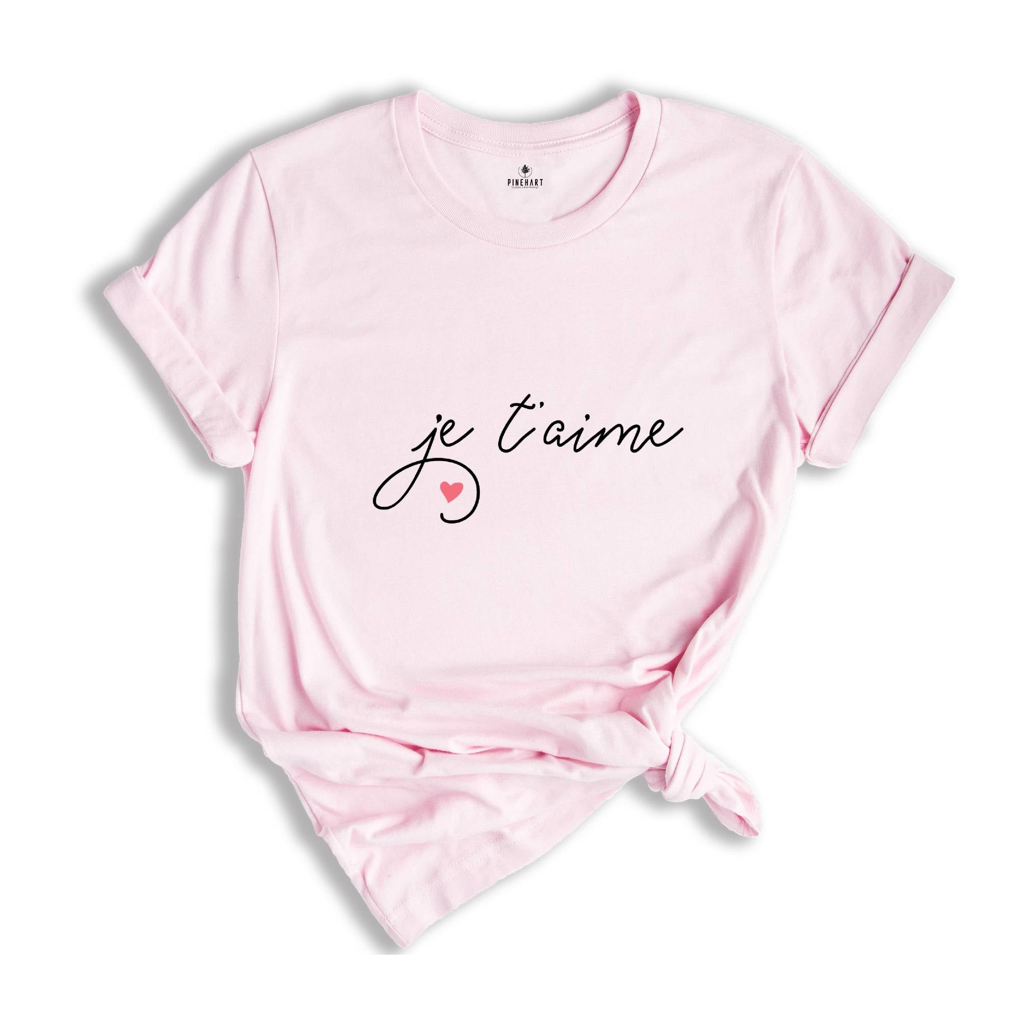 Valentines Day Shirt, I Love You French Shirt, Je taime Shirt, Womens Valentines Day Gift, Love Shirt, Valentines Gift for Her, Couple Shirt