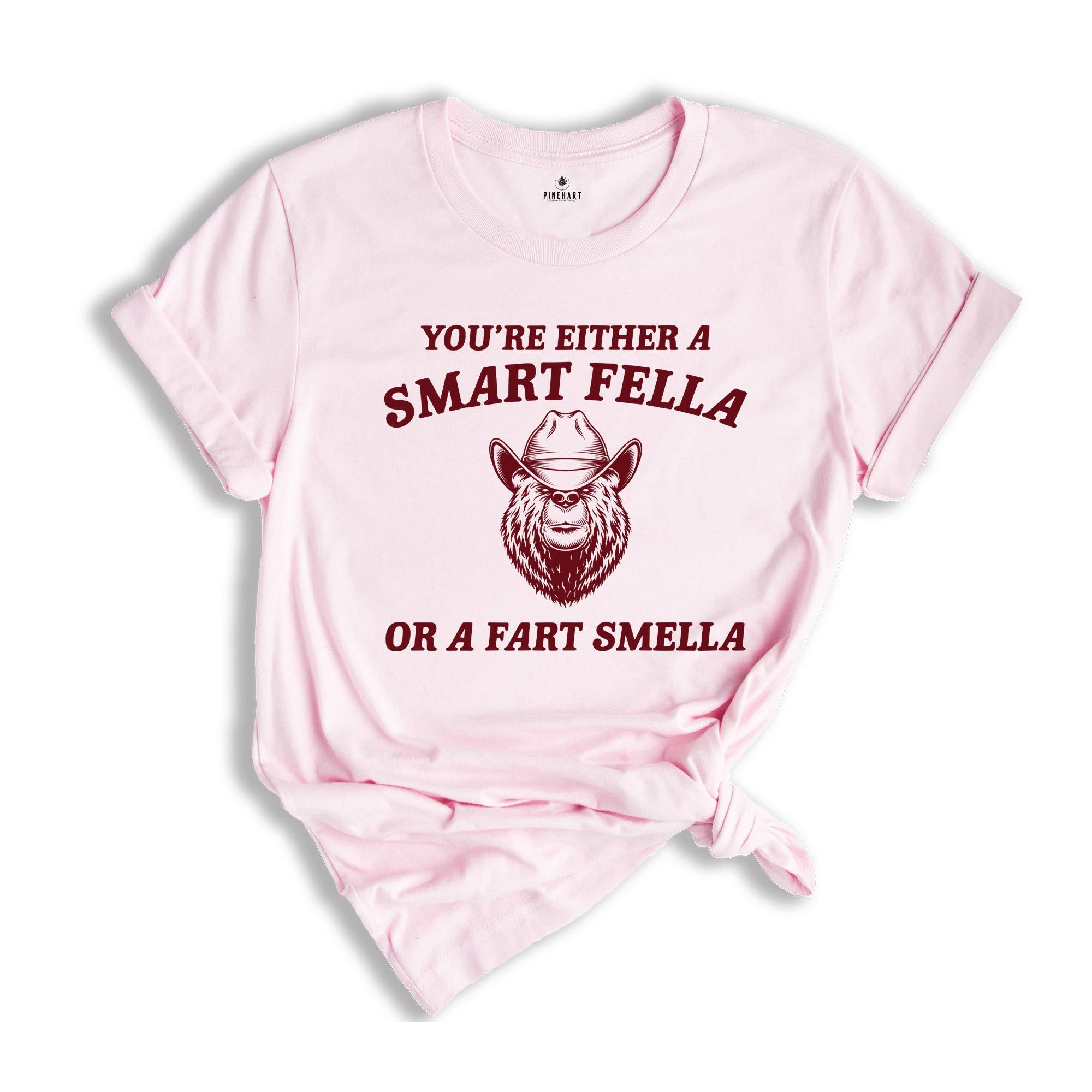 You're Either A Smart Fella Or A Fart Smella Shirt, Retro Bear Shirt, Weird Bear Shirt, Bear Meme Shirt, Trash Panda Shirt, Raccoon Shirt