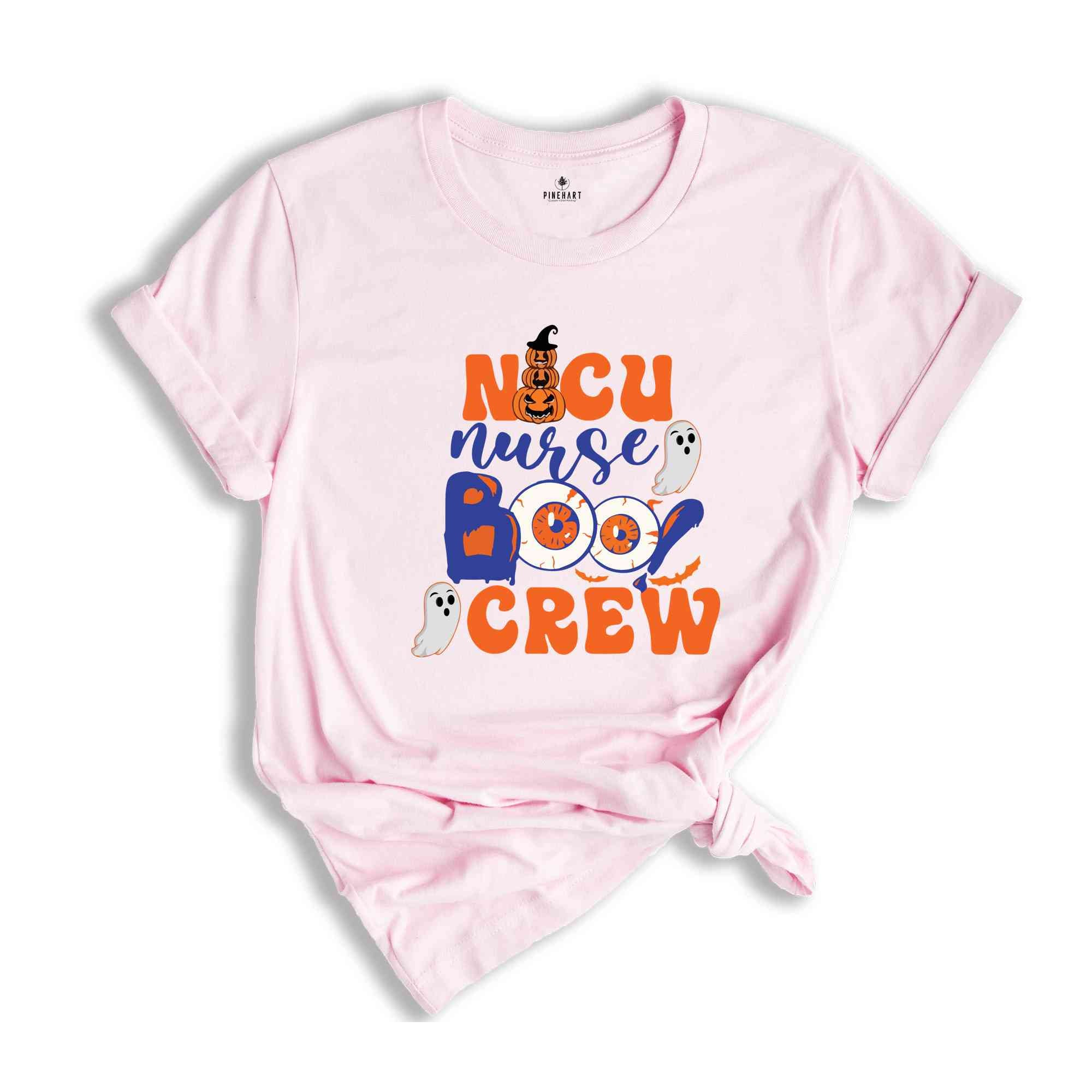 Spooky Neonatal Intensive Care Unit Nurse Gifts For Halloween, NICU Boo Crew Shirt, Halloween NICU Nurse Shirt