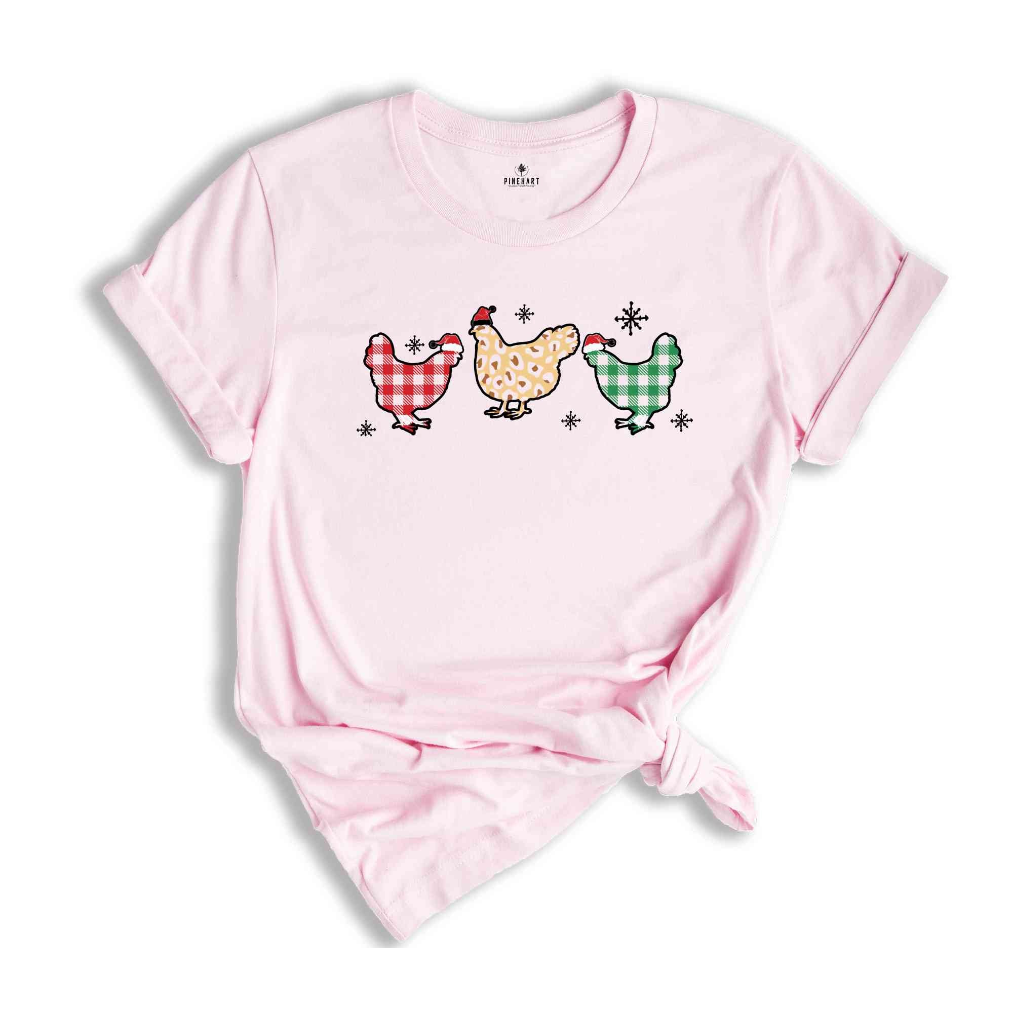 Cute Christmas Chicken Shirt, Christmas Party Shirt, Christmas Gift, Chicken Christmas Tree, 2024 Christmas Gifts