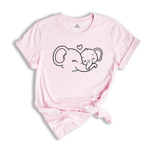 Mama Elephant Shirt, Mom And Baby Shirt, Gift for Mom, Animal Nature Lover Shirt, Elephant Lover Shirt, Funny Mom Shirt