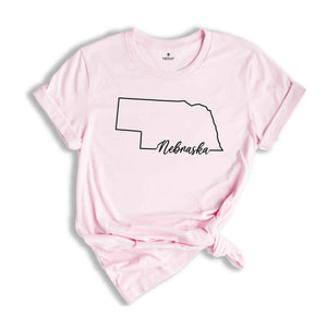 Nebraska State Shirt, The USA State Shirt, Nebraska USA Shirt, Nebraska Map Outline Shirt, US Outline Shirt, United States Shirt