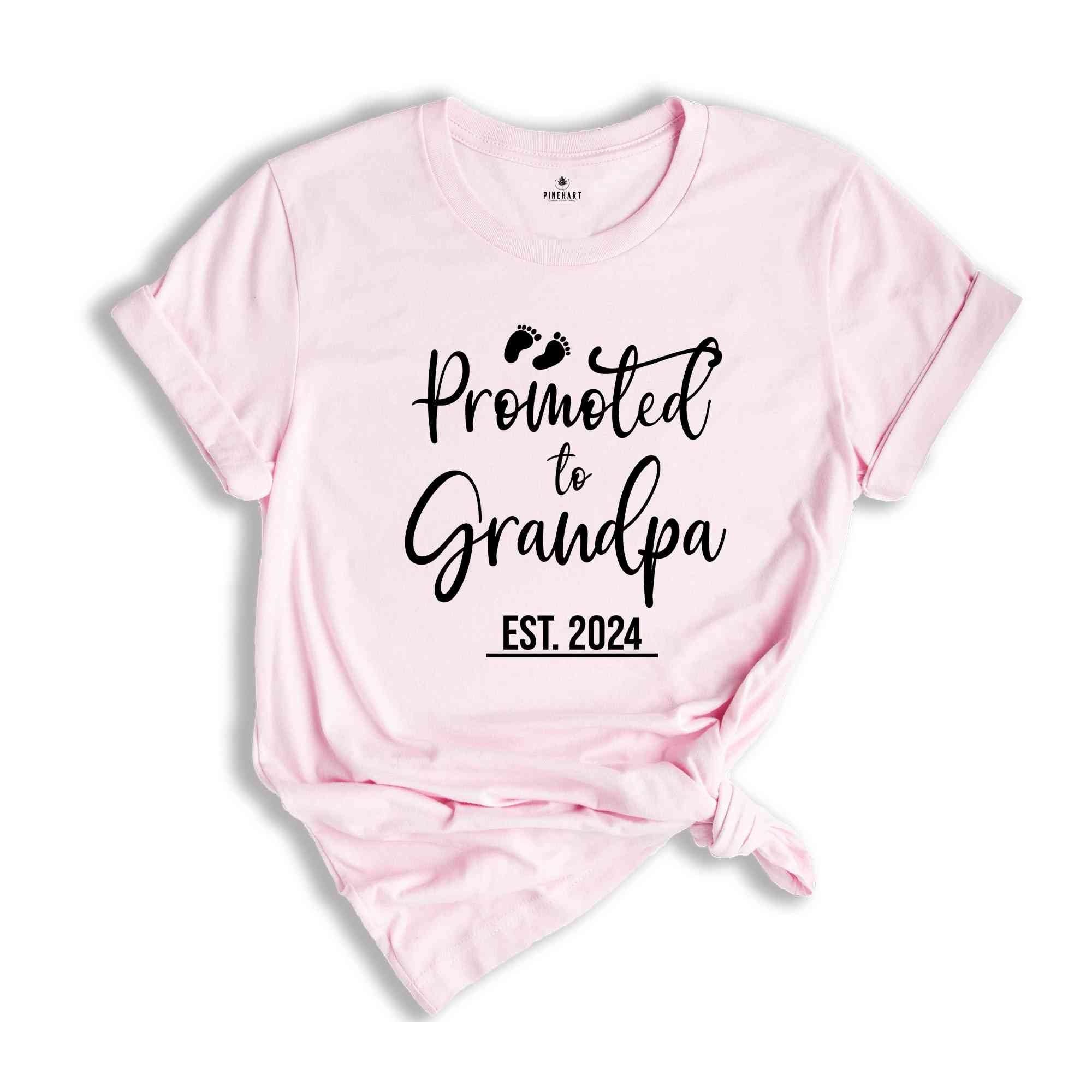 Promoted to Grandma Grandpa Est 2024 Shirt, Matching New Grandma Shirt, New Grandpa Shirt, Grandparents Shirt, Funny Gender Reveal Shirt