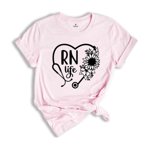 RN Life T-Shirt, Registered Nurse Shirt, Nurse Week, Registered Nurse Apparel, Nurse Gifts, Nurse Week Outfit