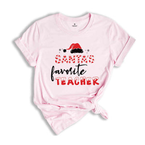 Santa's Favorite Teacher Shirt, Teacher Christmas Shirt, Teacher Gift, Christmas Gift, Holiday Shirt, Christmas Party Shirt, Happy Christmas