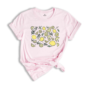 Lemon Fruit Shirt, Citrus Shirt, Yellow Lemon T-shirt, Summer Fruit Shirt, Botanical Gift, Foodie Shirt