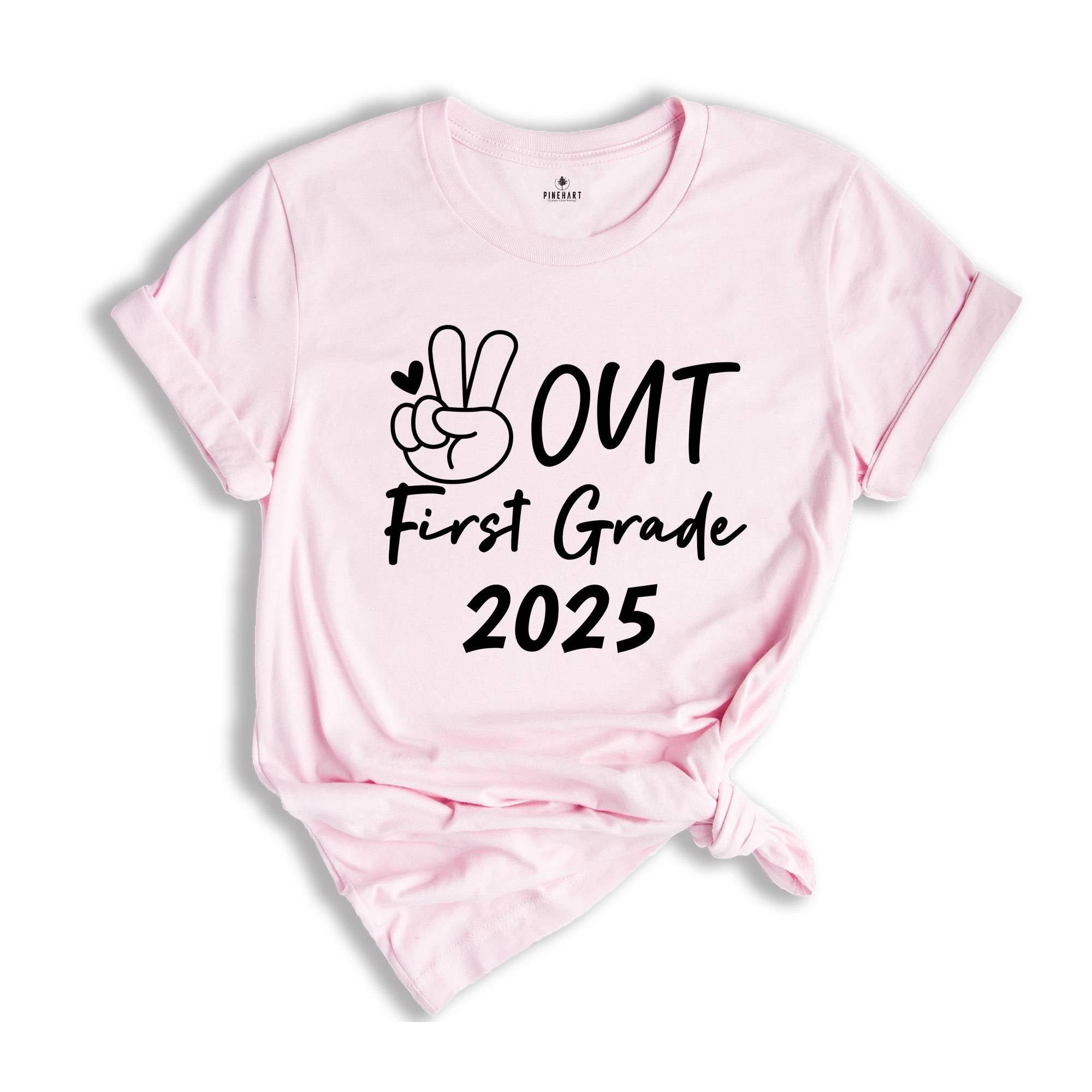 Peace Out First Grade 2025 Shirt, End Of The School Shirt, Last Day Of School Shirt, Kids Graduation Shirt, Tie Dye Shirt, 1st Grade Shirt