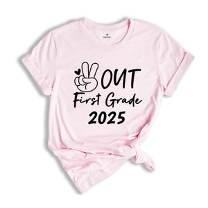 Peace Out First Grade 2025 Shirt, End Of The School Shirt, Last Day Of School Shirt, Kids Graduation Shirt, Tie Dye Shirt, 1st Grade Shirt