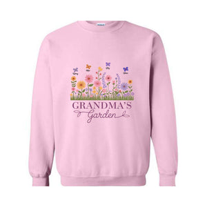 Grandma's Garden Sweatshirt, Birth Flowers With Kids Names Hoodie, Personalized Mom Hoodie, Custom Name Hoodie, Cute Grandma Hoodie