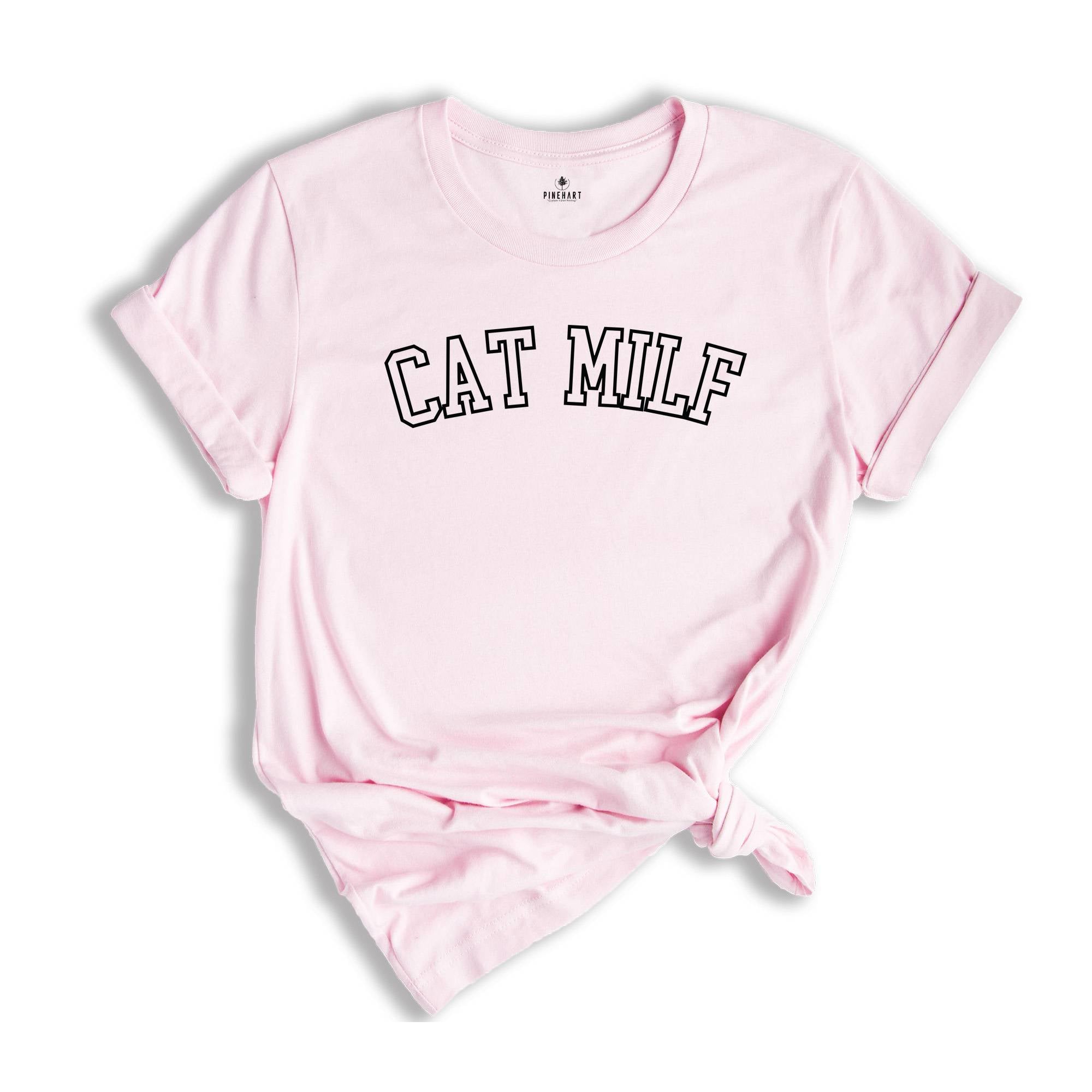 Cat Mom T-Shirt , Gift For Cat Mom, Cat Milf , Funny Cat Mom T-Shirt, Cat Owner Woman Gift, Cute Cat T-Shirt