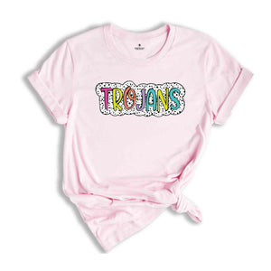 Trojans Team T-Shirt, Trojans Mascot Shirt, Trojans Fan Shirt, Football T-Shirt, Trojans Team Mascot