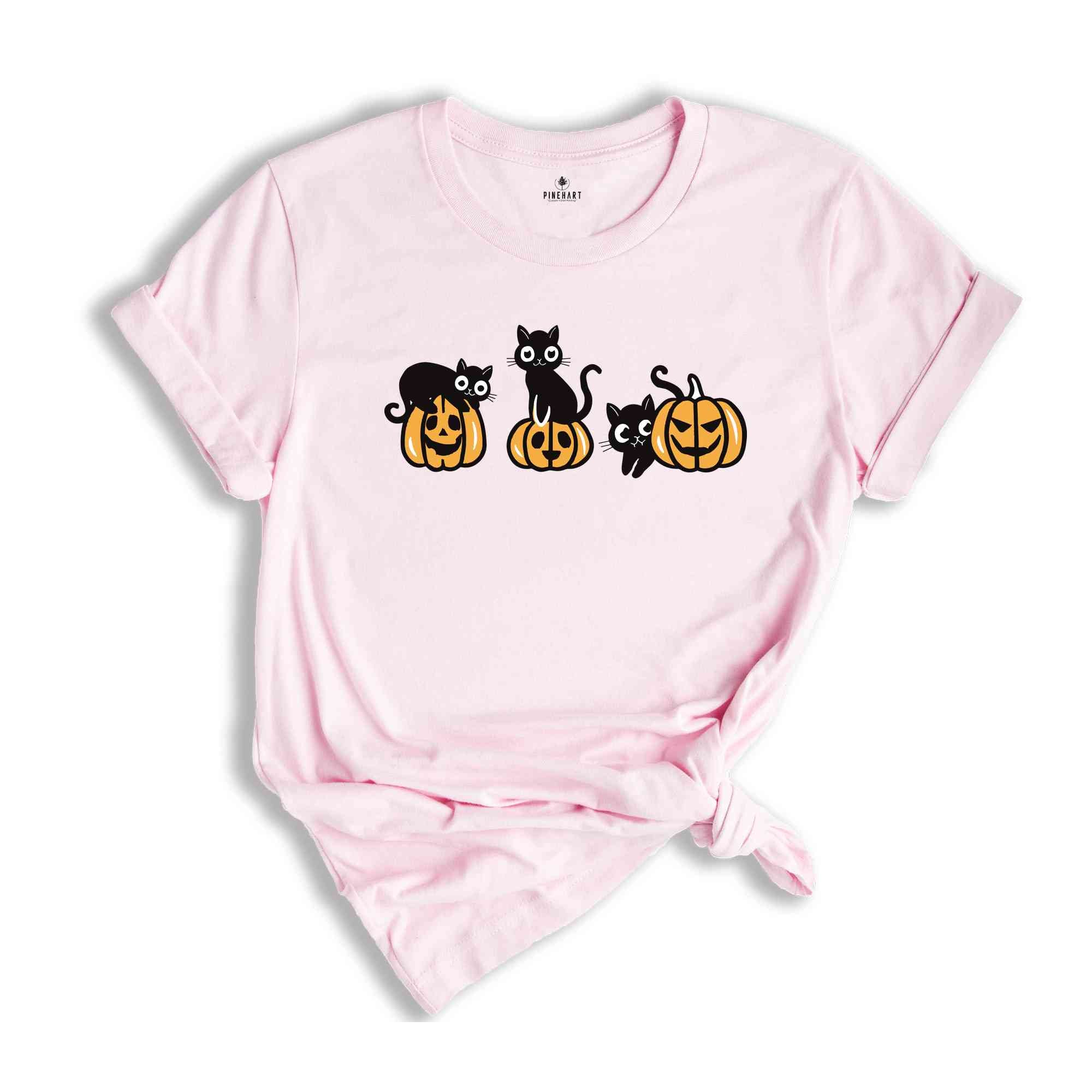 Halloween Cats Shirt, Pumpkins Halloween Shirt, Сute Cat Shirt, Halloween Cat Shirt, Black Cat Shirt, Cat Lover Shirt, Cat Shirt, Funny Cat