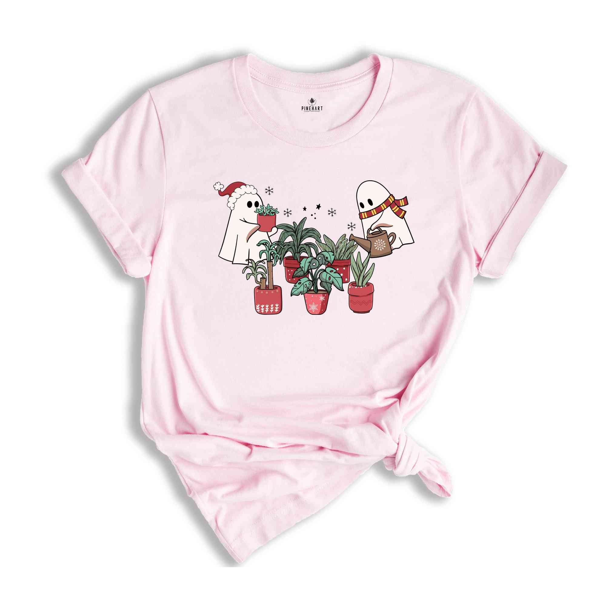 Christmas Plant Lady Shirt, Ghost Christmas, Plant Lovers Shirt, Cute Ghost Shirt, Ghost Plant Christmas, Funny Christmas