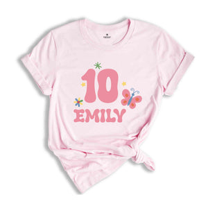 Custom In My Double Digits Era Shirt, Birthday Party Shirt, Matching Birthday Shirt,10th Birthday Shirt, Double Digits Birthday Girl Shirt