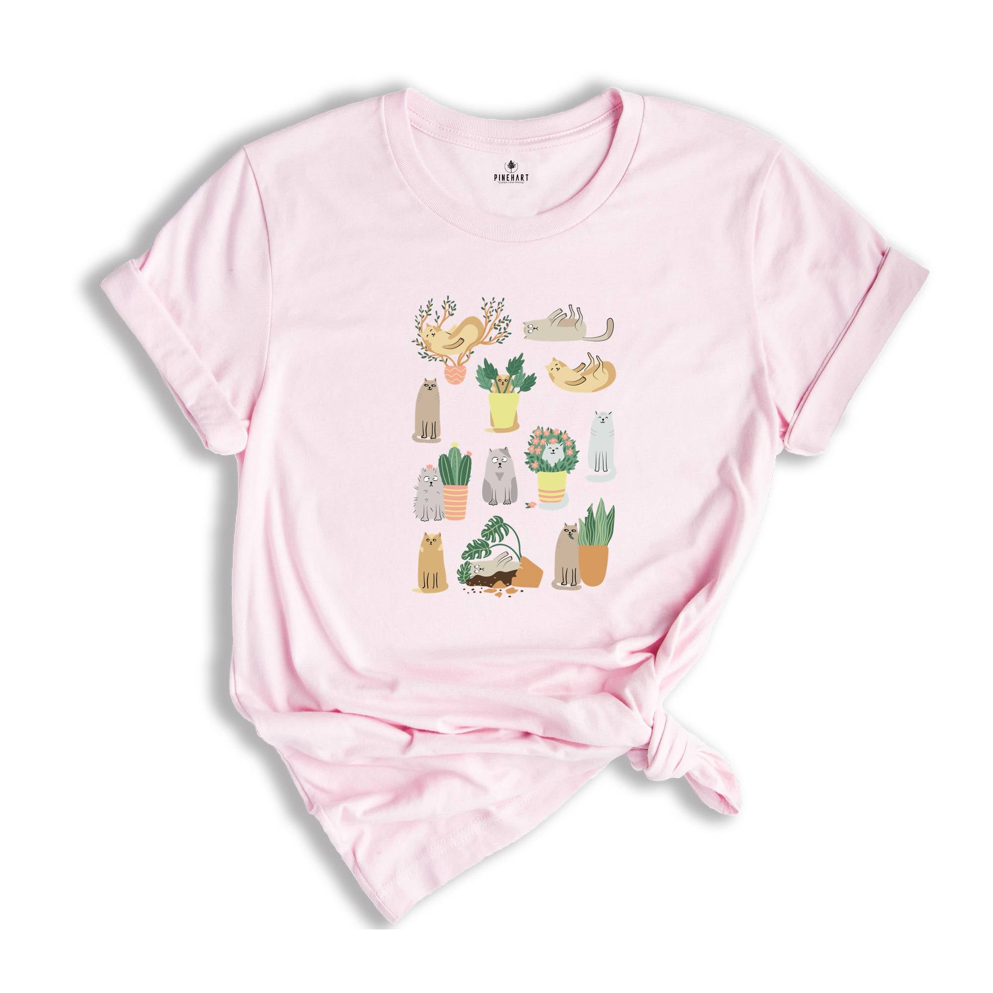 Cats and Plants T-Shirt, Plant Lady Gifts, Plant Lover Shirt, Shirts For Cat Lovers, Plants Shirt, Plant Lover Tee