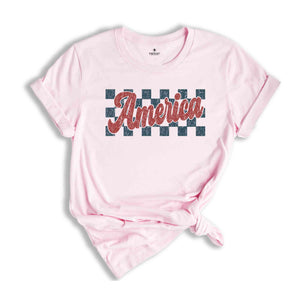 Vintage America T-Shirt, 4th Of July Outfit, Cute America Shirt, Vintage Fourth Of July Shirt, Patriotic Gifts